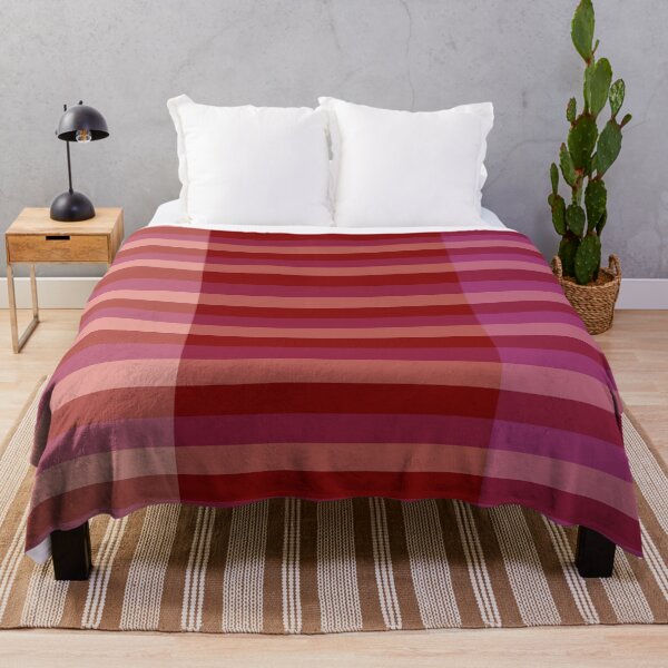 Item preview, Horizontal Line Pattern In Blush Pink, Red Orange and Rose Pink designed and sold by taiche.