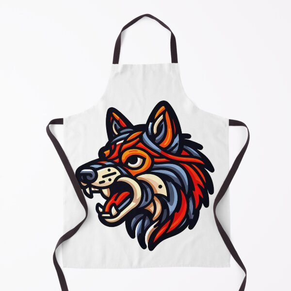 Item preview, Colorful Doodle Style Angry Wolf Face designed and sold by SimpleP.
