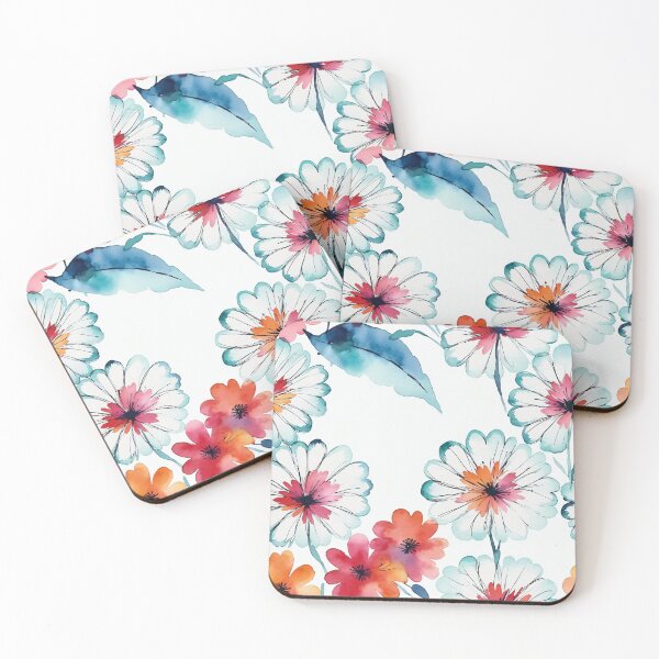 Item preview, Colorful stylish minimalist abstract flowers water color designed and sold by yeekazar.