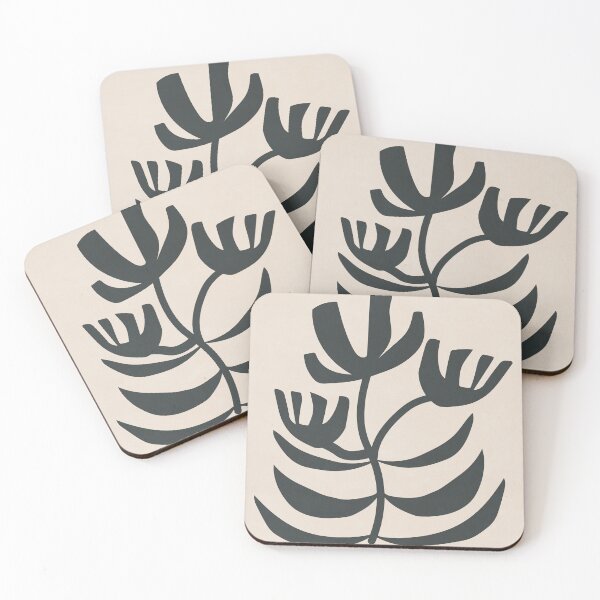 Item preview, MId Century Minimalist Flowers 1 designed and sold by technicolorable_art.