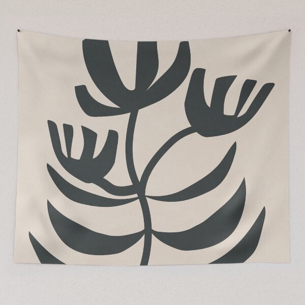 Item preview, MId Century Minimalist Flowers 1 designed and sold by technicolorable_art.