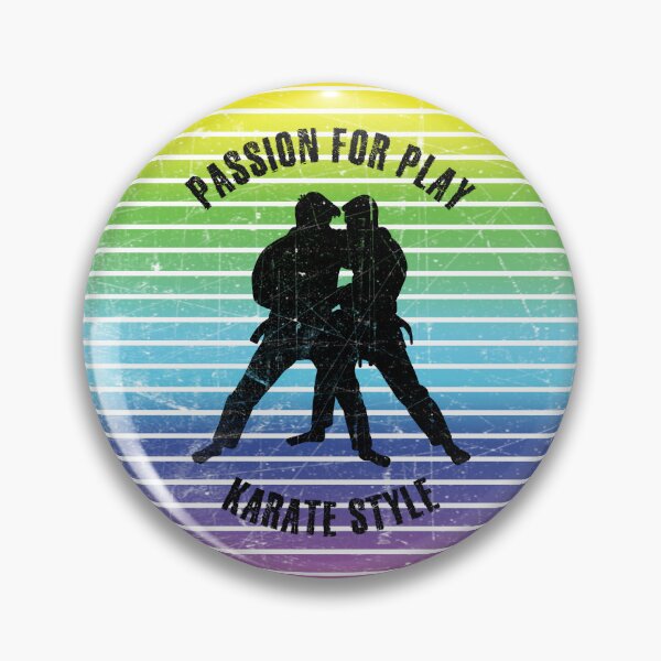 Item preview, Black silhouettes of men practicing karate against the background of rainbow stripes designed and sold by HarridanCreates.
