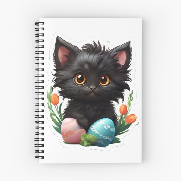 Item preview, Cute Easter Fluffy Black Cat designed and sold by Krieghorn.