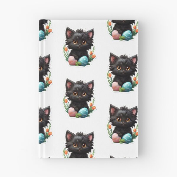 Item preview, Cute Easter Fluffy Black Cat designed and sold by Krieghorn.