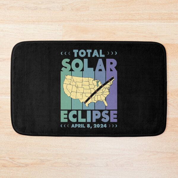 Item preview, Total Solar Eclipse with MAP- in Green and Blue Hues 2024 April 8 designed and sold by EmeraldeaArt.
