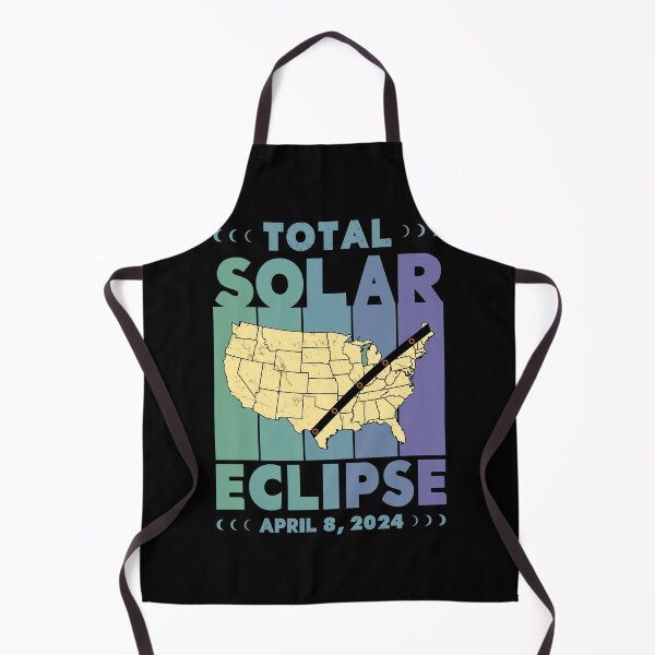 Item preview, Total Solar Eclipse with MAP- in Green and Blue Hues 2024 April 8 designed and sold by EmeraldeaArt.