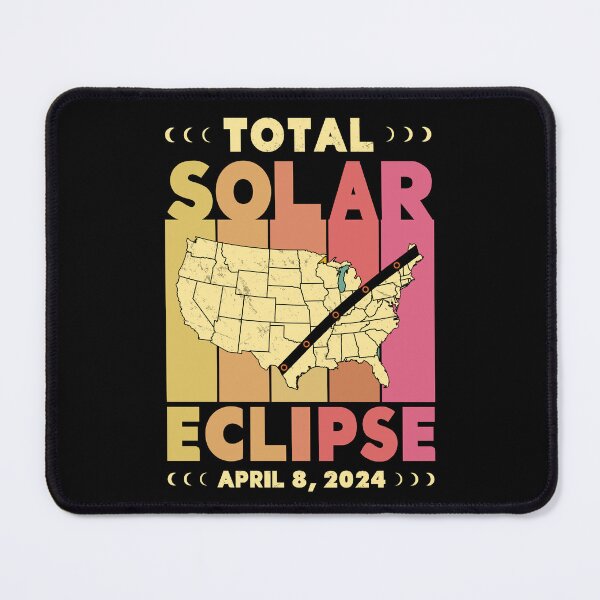 Item preview, Total Solar Eclipse with MAP- in Sun Hues 2024 April 8 designed and sold by EmeraldeaArt.