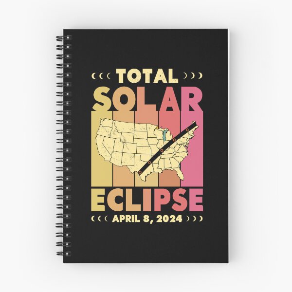 Item preview, Total Solar Eclipse with MAP- in Sun Hues 2024 April 8 designed and sold by EmeraldeaArt.