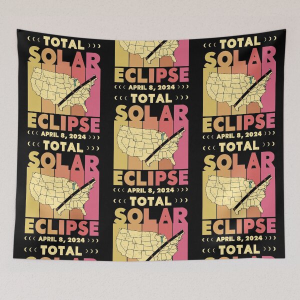 Item preview, Total Solar Eclipse with MAP- in Sun Hues 2024 April 8 designed and sold by EmeraldeaArt.