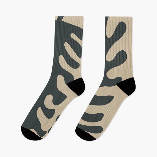 Item preview, Abstact Contemporary Leaf Black Beige designed and sold by technicolorable_art.