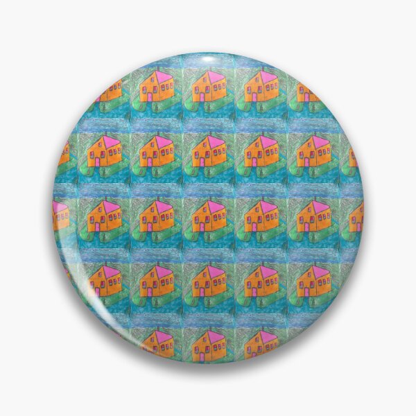 Item preview, Little Orange House Standing Alone On A Island. designed and sold by PodmenikArt.
