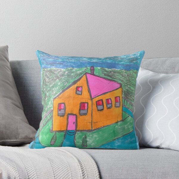 Item preview, Little Orange House Standing Alone On A Island. designed and sold by PodmenikArt.