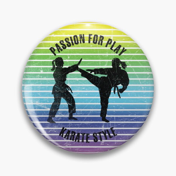 Item preview, Black silhouettes of women practicing karate against the background of rainbow stripes designed and sold by HarridanCreates.