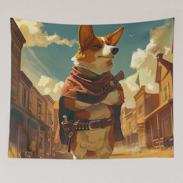 Item preview, Cowboy Corgi dog designed and sold by CorgiCuddle.