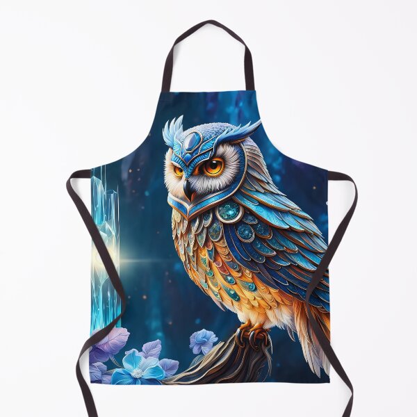 Item preview, Blue Crystal Owl, Ai Generated Art  designed and sold by ACC .