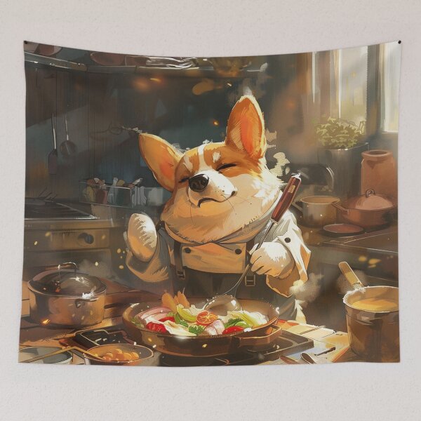 Item preview, Chef Cook Corgi Dog designed and sold by CorgiCuddle.