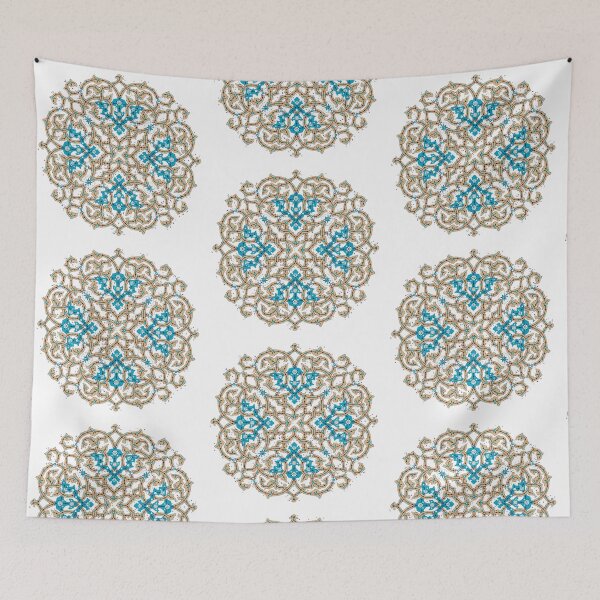 Item preview, Arabic Floral Geometric Design - Orchid Flower - Mosque Tile Decoration designed and sold by Accentish.