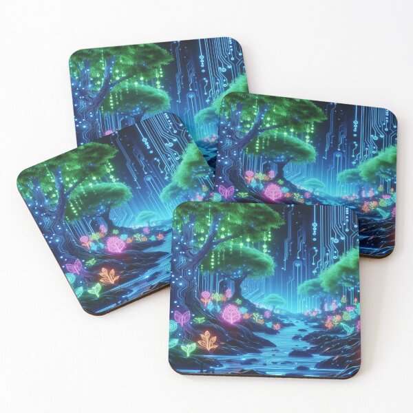 Item preview, “Mystical Neon Pathways” designed and sold by Dominika Farkašová.