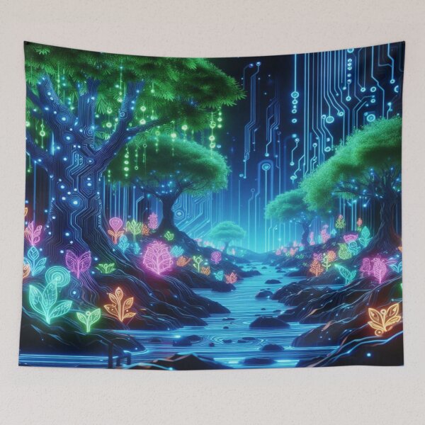 Item preview, “Mystical Neon Pathways” designed and sold by Dominika Farkašová.