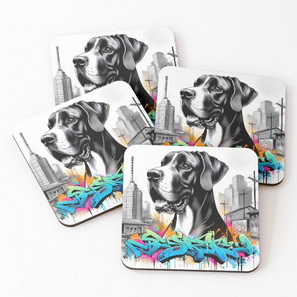 Item preview, Great Dane Grace in Graffiti designed and sold by PawspectCreate.