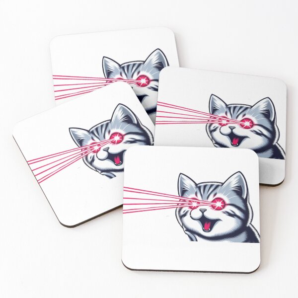 Item preview, Super Laser Eyes Cat designed and sold by PatternInArt.