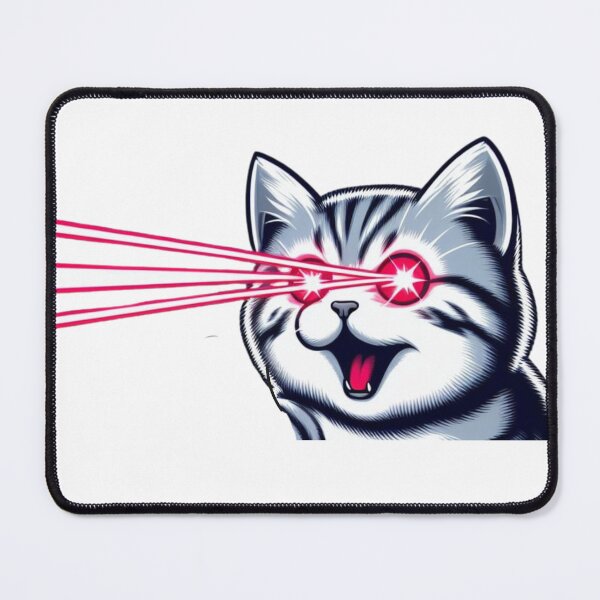 Item preview, Super Laser Eyes Cat designed and sold by PatternInArt.