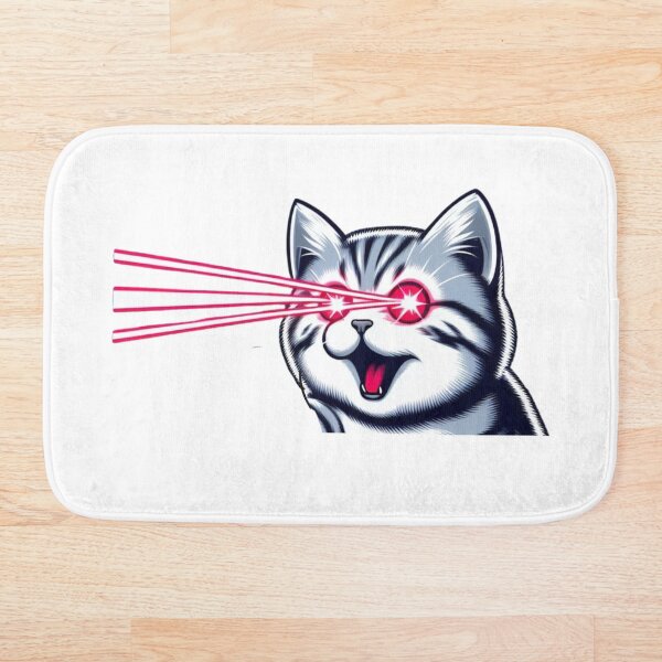 Item preview, Super Laser Eyes Cat designed and sold by PatternInArt.