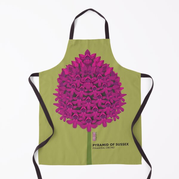 Item preview, Vibrant Art Deco Vintage style Fuchsia Pyramidal Orchid Botany Illustration Design designed and sold by Vicky Anne Vaughan.