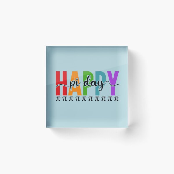 Aperçu de l'œuvre Happy Pi Day : conception colorée de Math Geek créée et vendue par Seedcap7.