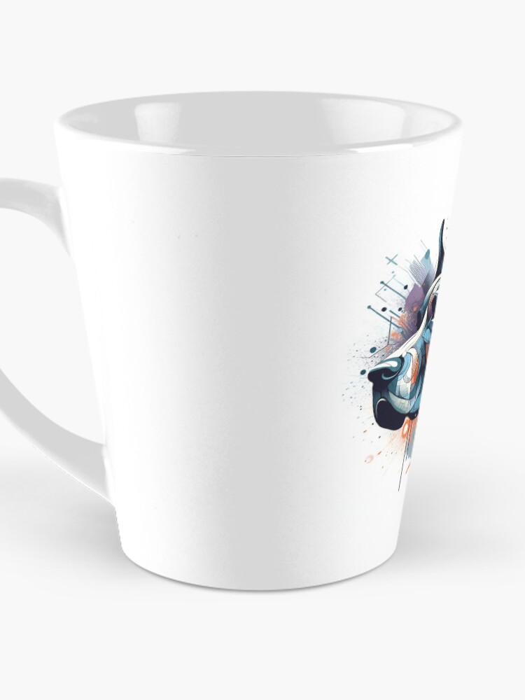 Aperçu 3 sur 4. Mug à café avec l'œuvre Street Art Fusion Dog Dad créée et vendue par PawspectCreate.