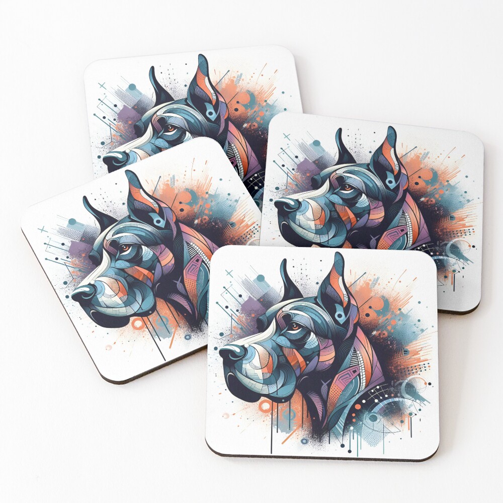Aperçu de l'œuvre Dessous de verre (lot de 4) créée et vendue par PawspectCreate.