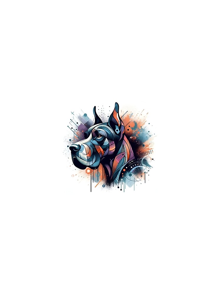 Aperçu 5 sur 5. Robe trapèze avec l'œuvre Street Art Fusion Dog Dad créée et vendue par PawspectCreate.