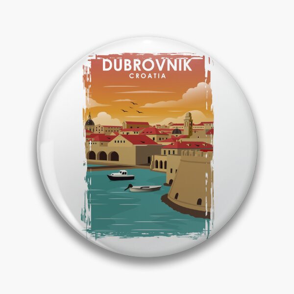 Item preview, Dubrovnik Croatia Vintage Minimal Travel Poster designed and sold by Stadify.