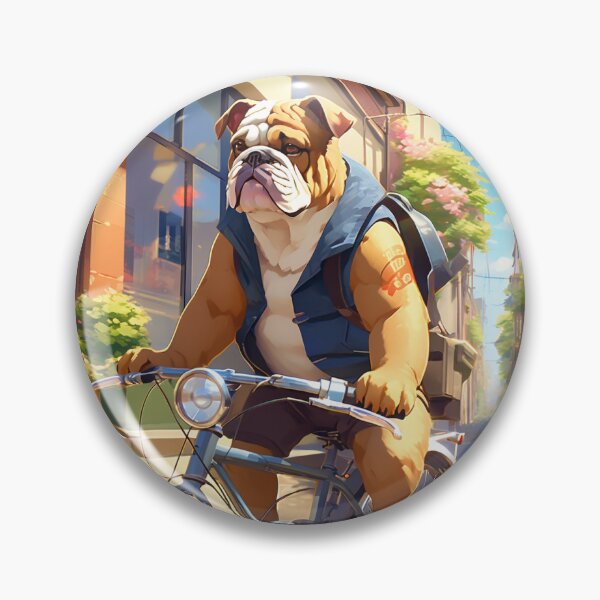 Item preview, Bulldog & Bicycle designed and sold by AmazingBackDrop.