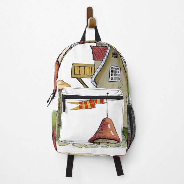 Item preview, Fantasy Castle Illustration with Mushrooms Digital Art Drawing designed and sold by JoyfulWhimsy.