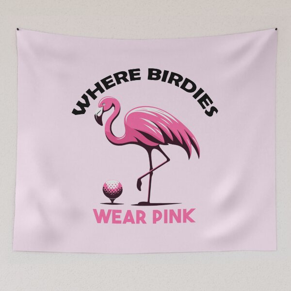Item preview, Where Birdies Wear Pink - Funny Flamingo Golf designed and sold by Daqomm.
