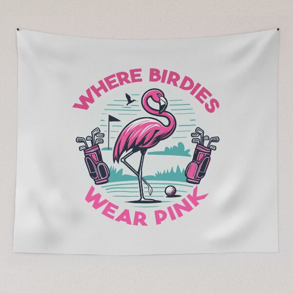 Item preview, Where Birdies Wear Pink - Fun Flamingo Golf designed and sold by Daqomm.