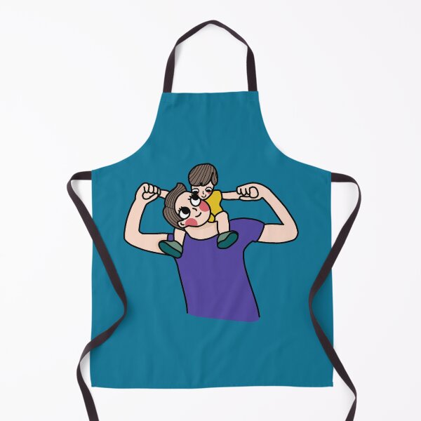 Item preview, Happy father man carrying his little child on neck. designed and sold by olivepine69.