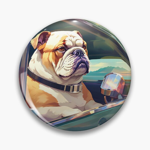 Item preview, Bulldog & Car designed and sold by AmazingBackDrop.