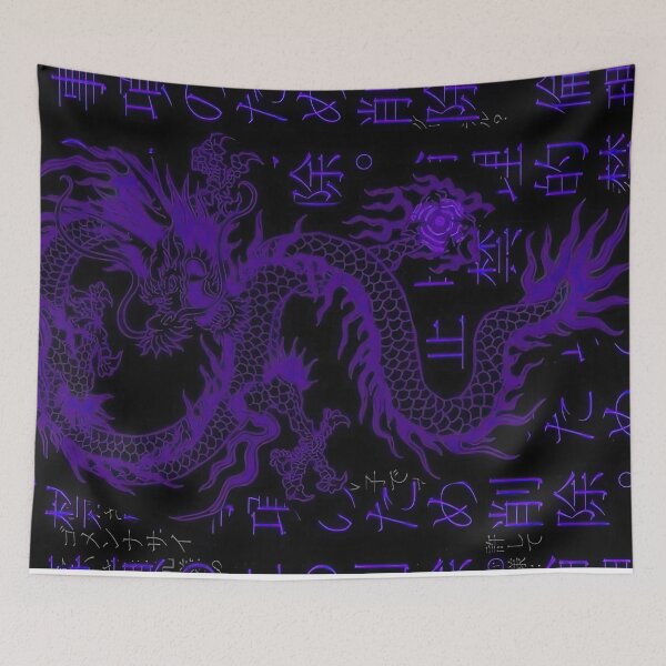 Item preview, Japanese Dragon Purple Neon  designed and sold by momosstyle.