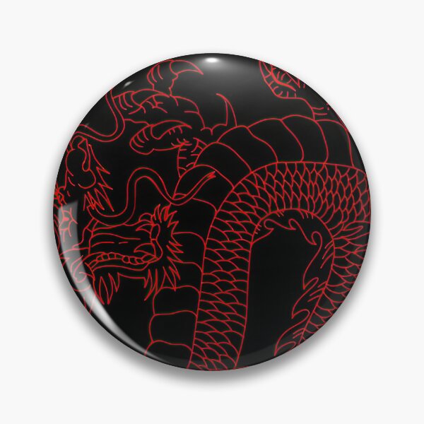 Item preview, Red Black Neon Japanese Dragon designed and sold by momosstyle.