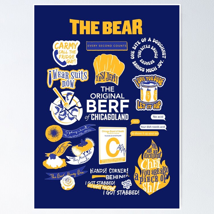 The Bear funny quotes Sticker