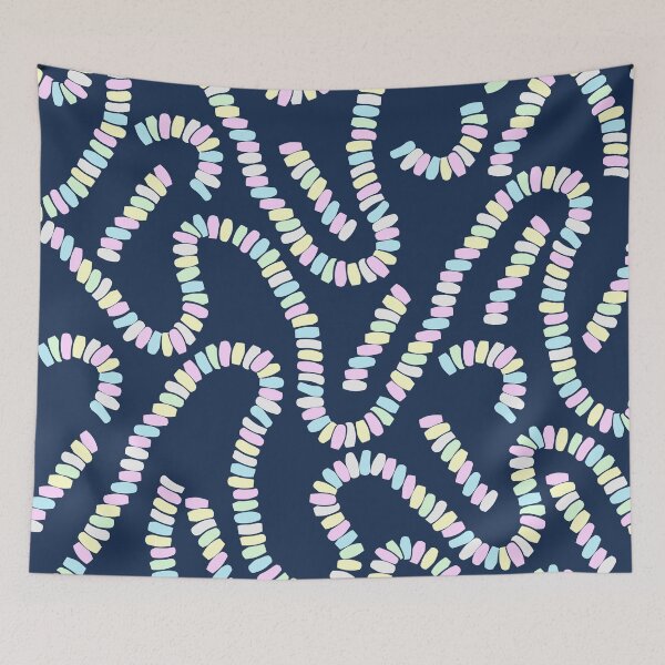 Item preview, Cute Candy Necklace Pattern on Blue Background designed and sold by kapotka.