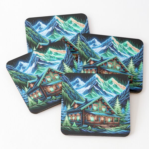 Item preview, Neon Mountain Cabin designed and sold by T-NeonSt.