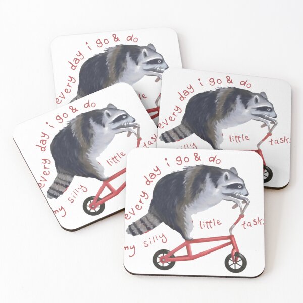Item preview, Raccoon On Bicycle designed and sold by Newsomnetory.