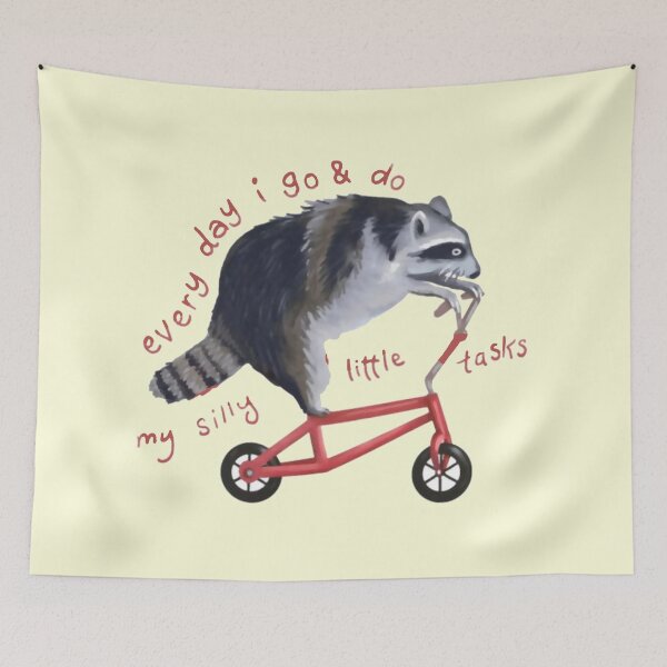 Item preview, Raccoon On Bicycle designed and sold by Newsomnetory.