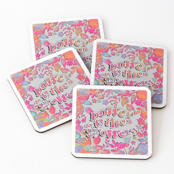 Item preview, Sabrina Farmer Art -  Power to the Growers - Flower Power on gray designed and sold by sabrinart42.