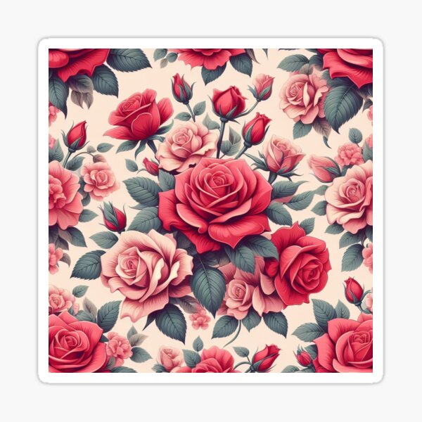 Item preview, Blooming Rose Serenade: Timeless Floral Print designed and sold by Teezone-Art.
