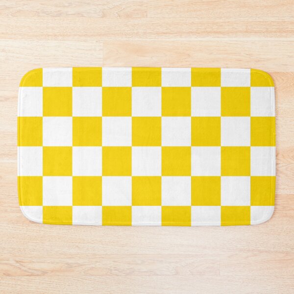 Item preview, Checkered - White and Gold Yellow designed and sold by JustPatterns2.