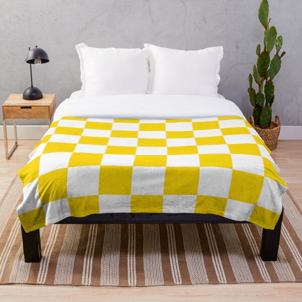 Item preview, Checkered - White and Gold Yellow designed and sold by JustPatterns2.